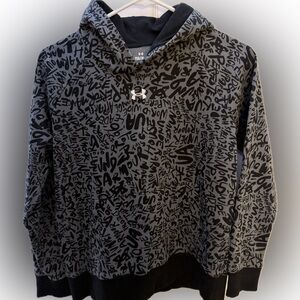 Under Armour Gray and Black Graphic Hoodie